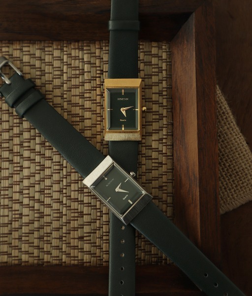 Grid leather watch (그리드 레더 워치) Green