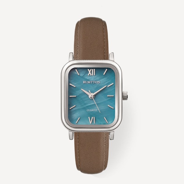 Harbor leather watch (하버 레더 워치) Blue Silver Brown