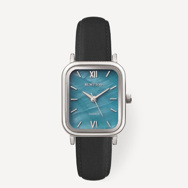 Harbor leather watch (하버 레더 워치) Blue Silver Black